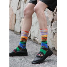 Women Midnight squirrel Paitings Cotton Crew Socks